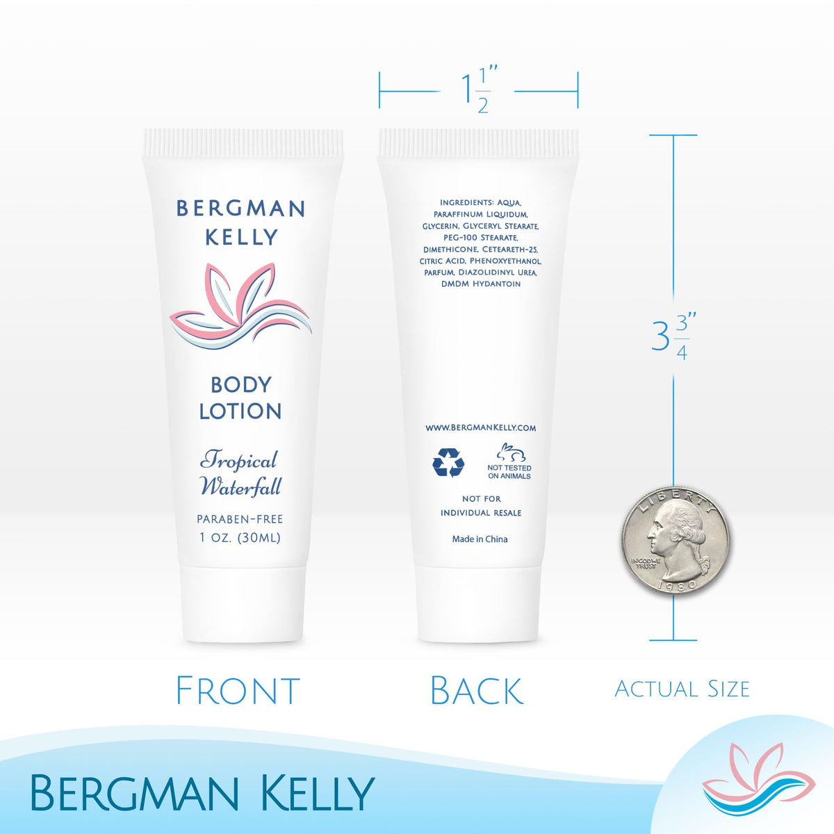 BERGMAN KELLY lotion texture close-up demonstrating smooth, moisturizing formula