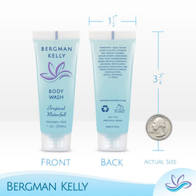 BERGMAN KELLY creamy lather texture demonstrating gentle cleansing and easy rinse for guest showers