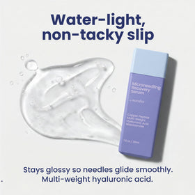 Berkland Auralux used with a derma roller demonstrating smooth glide and controlled application