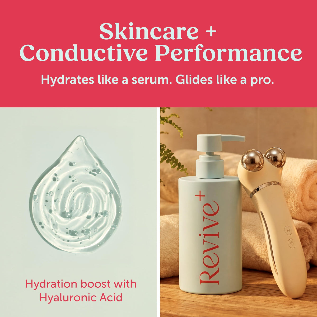 Berkland gel applied during microcurrent device treatment for smooth glide benefit