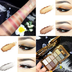 Bernecy fingers pressing glitter onto eyelid demonstrating intense payoff