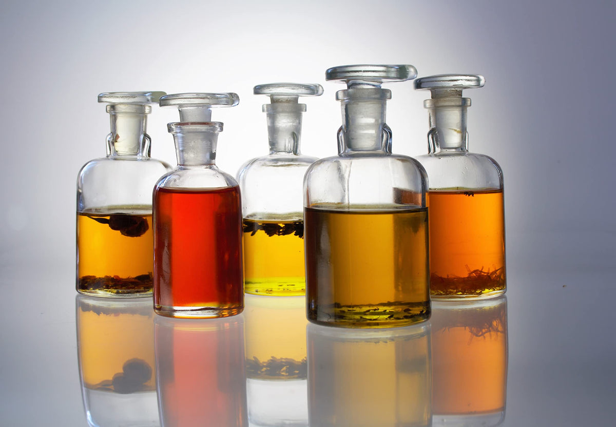 Berry Beautiful amber oil in bottle showing authentic color and nutrient-rich benefit