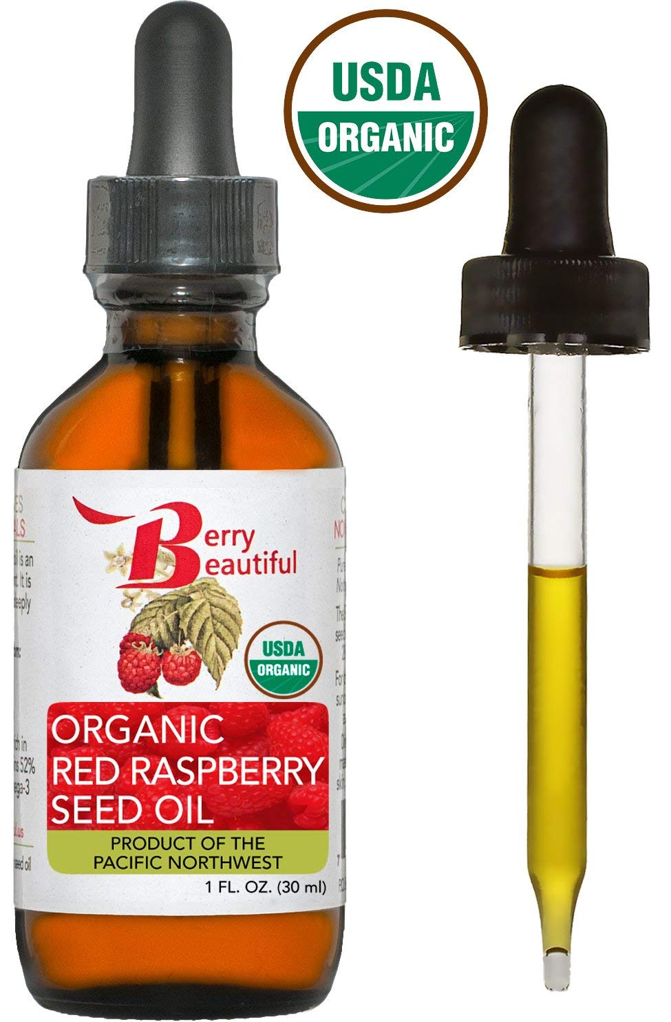 Berry Beautiful amber oil texture close-up highlighting lightweight absorption