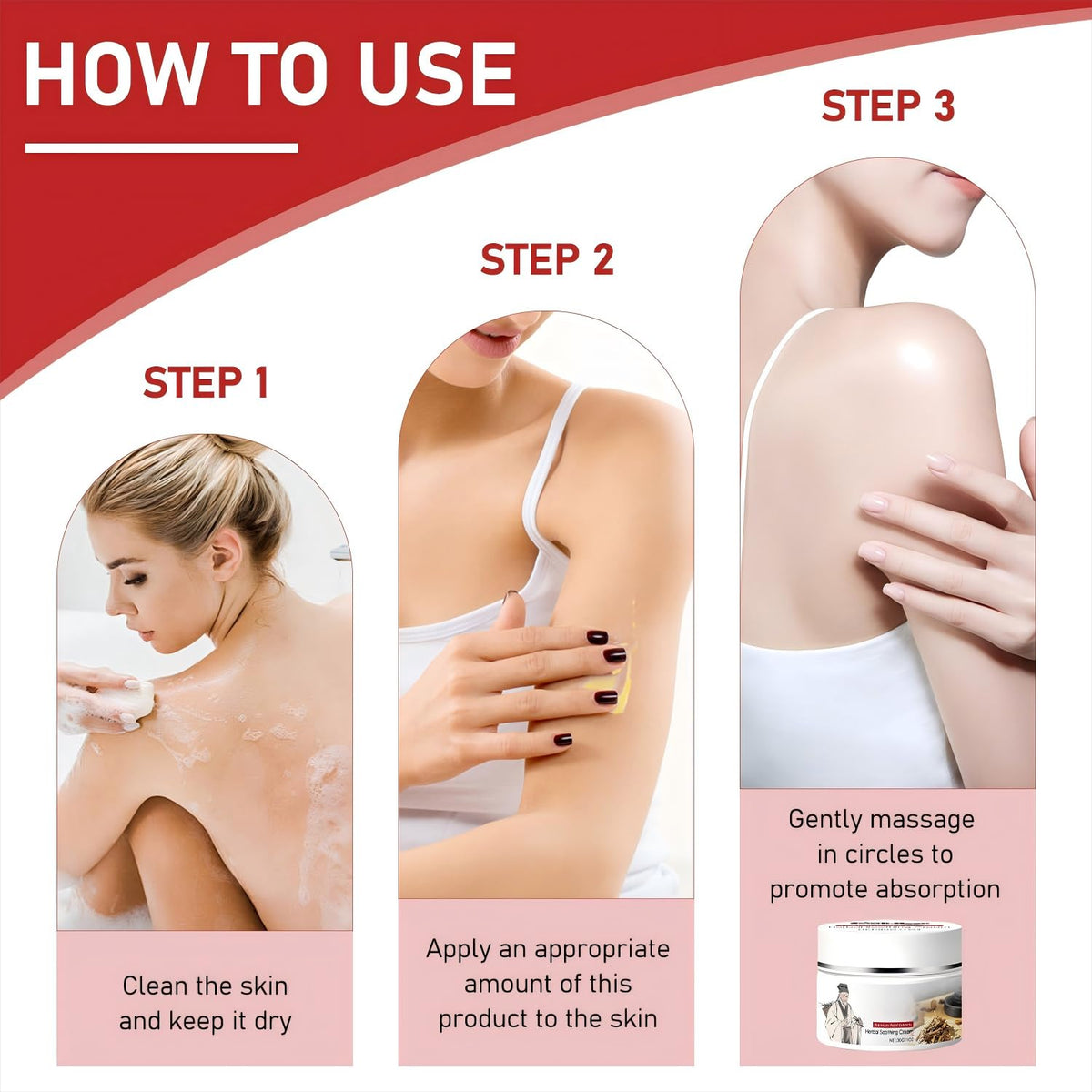 Berthg Sannuo cream texture close-up highlighting quick absorption