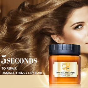 BERVEAL applying mask to wet hair for quick 3–5 minute repair routine