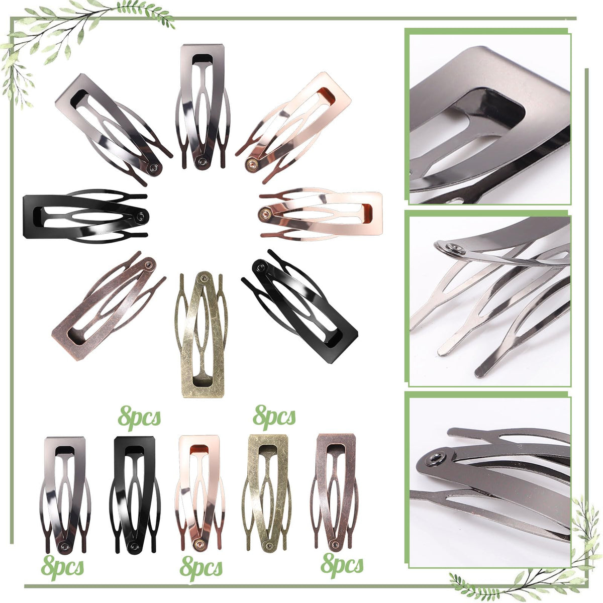 BESARME detailed shot of three-tooth clip design offering secure gentle grip