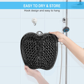BESKAR mat placed in bathroom setting offering easy foot care convenience