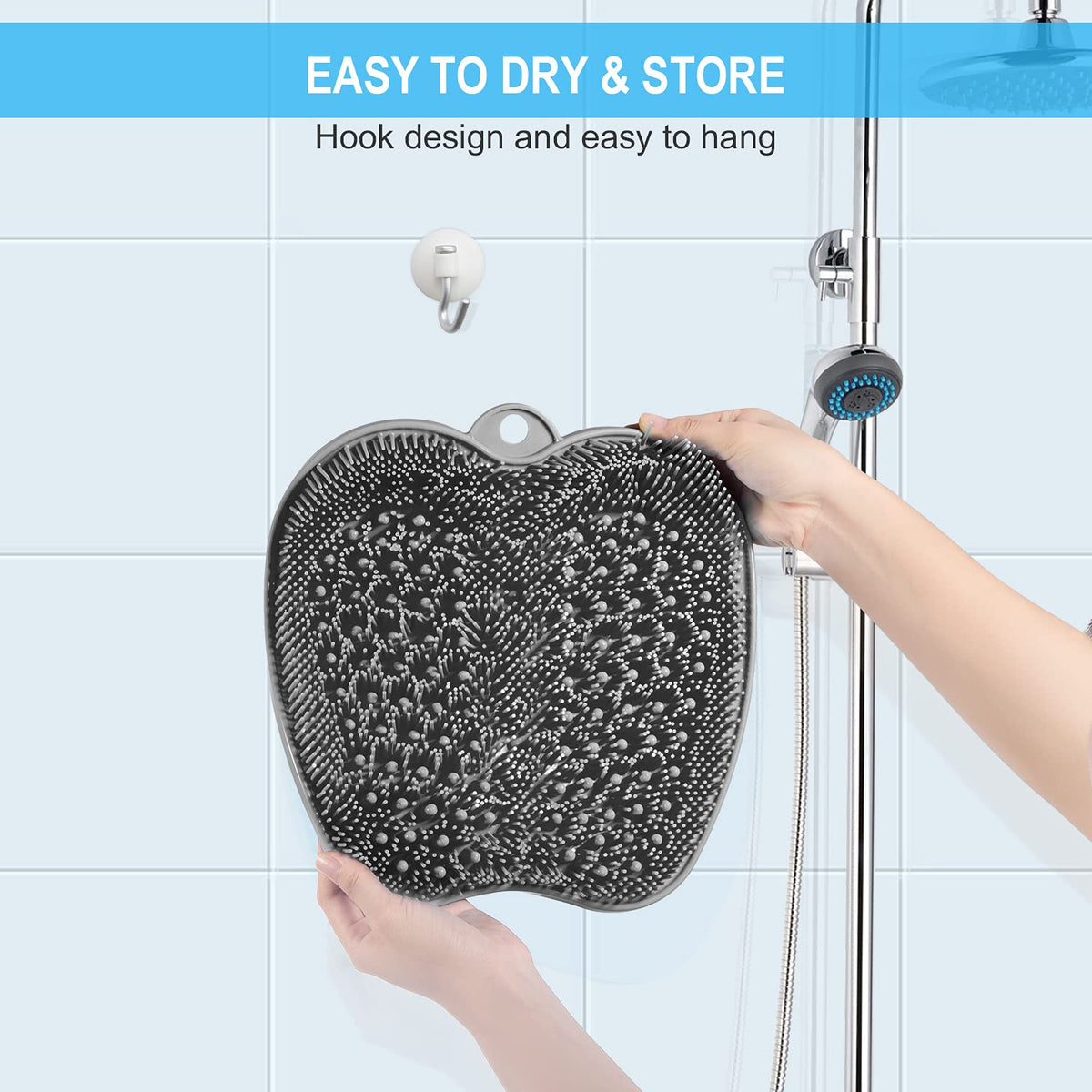 BESKAR underside texture with suction cups for firm bathroom grip