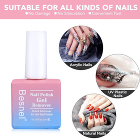 BESNEL dual-end cuticle pusher detail emphasizing gentle lift and safer polish removal