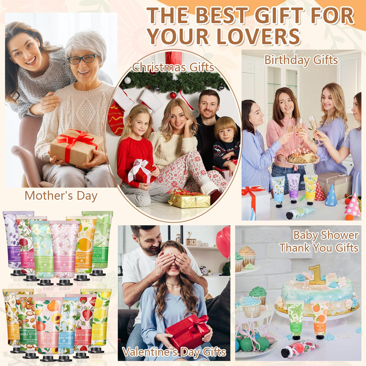 BESNEL gift set styled with flowers to show gifting appeal and presentation