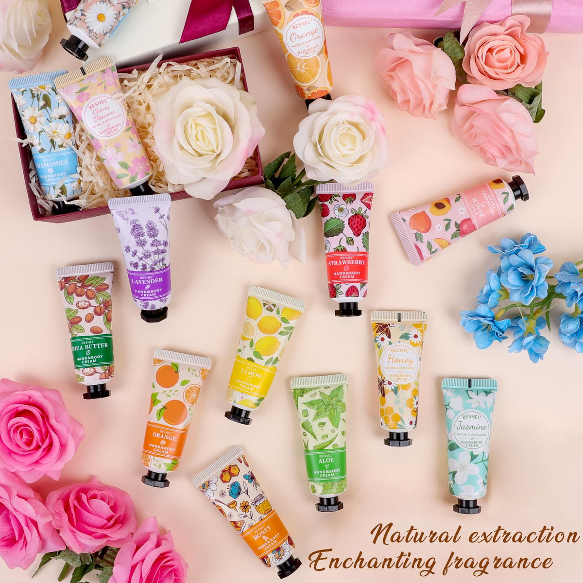 BESNEL product label highlighting shea butter, aloe and vitamin E benefits