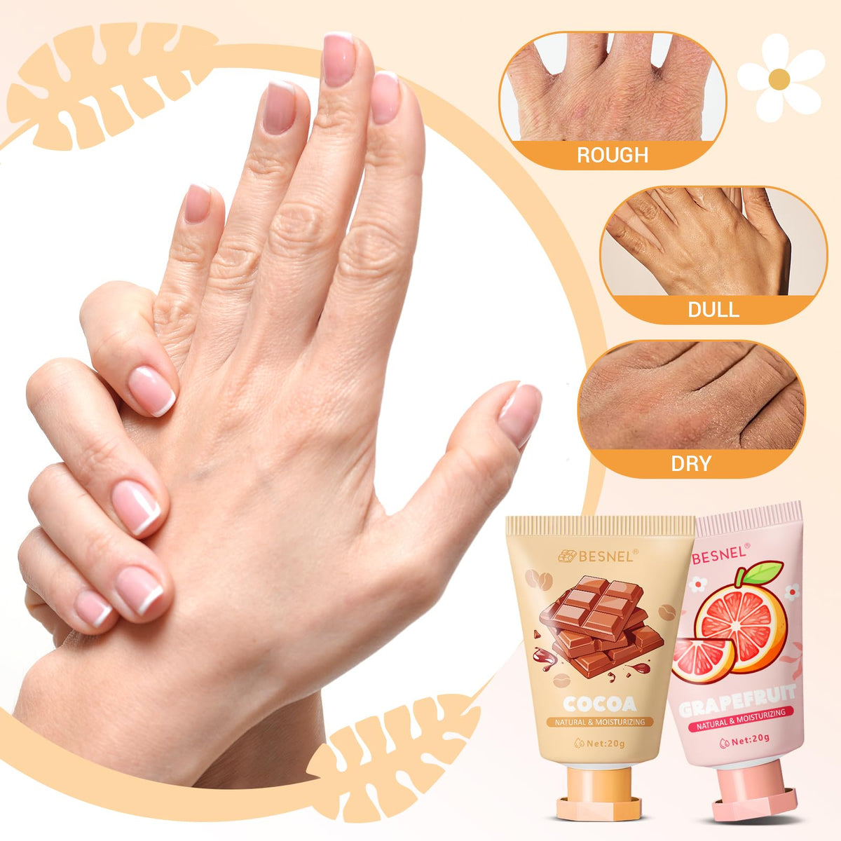 BESNEL ingredient label close-up highlighting niacinamide and hyaluronate for nourishment