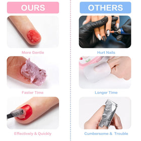 BESNEL lifestyle shot of at-home manicure showing quick, foil-free gel removal benefit