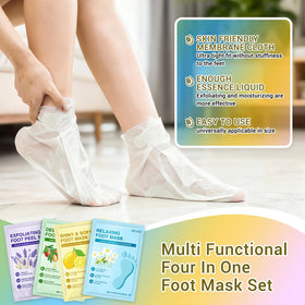 BESNEL wearable foot mask applied to foot demonstrating secure adhesive fit