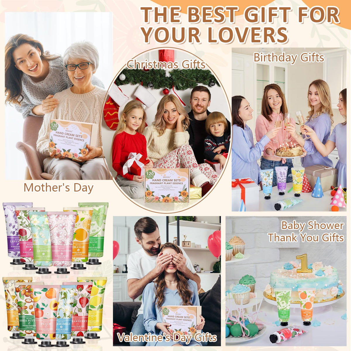 BESNEL assortment arranged as party favors showing variety and event-ready appeal benefit
