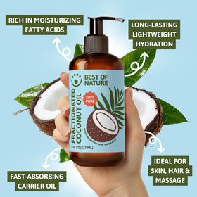 Hand holding Best of Nature gallon to show scale and value for frequent users