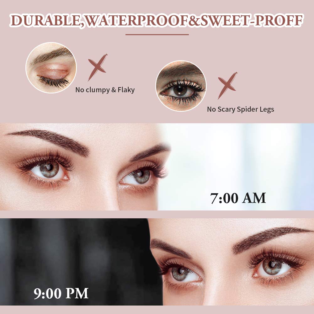 Bestidy before and after eye comparison showing fuller, longer lashes instantly