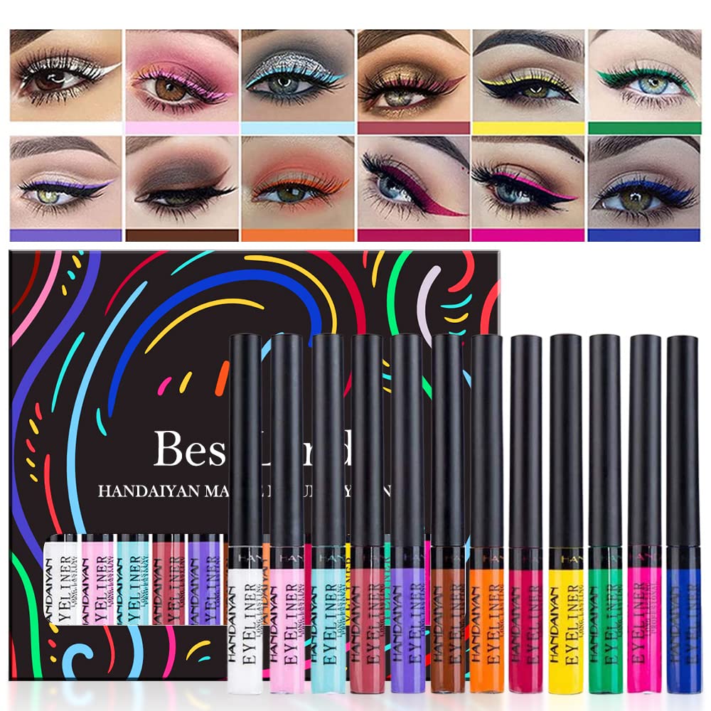 BestLand front packaging showing all twelve matte eyeliners for versatile looks