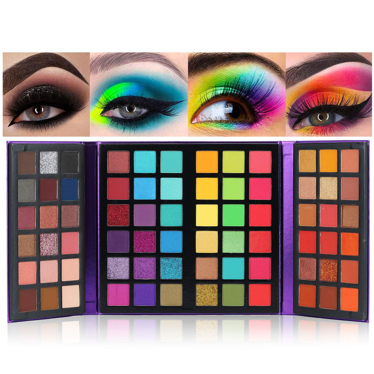 BestLand palette front open showing 72 shades and clear organization for variety