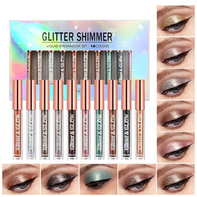 BestLand front packaging showing all ten glitter shades and benefits