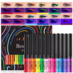 BestLand front packaging showing 12-color neon eyeliner set for gifting