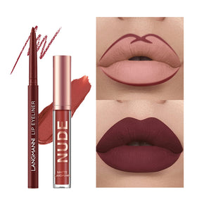 BestLand model applying liquid lipstick demonstrating comfortable, even coverage