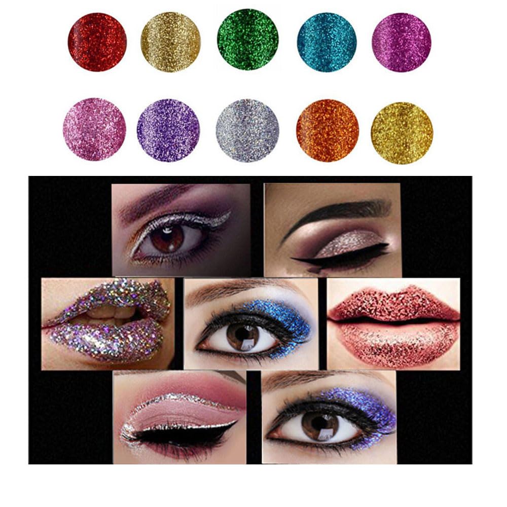 BestLand glitter used on lips and cheek for creative face art look