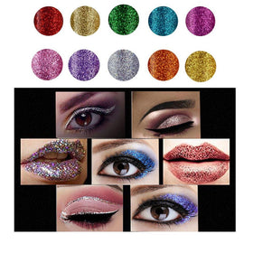 BestLand glitter used on lips and cheek for creative face art look
