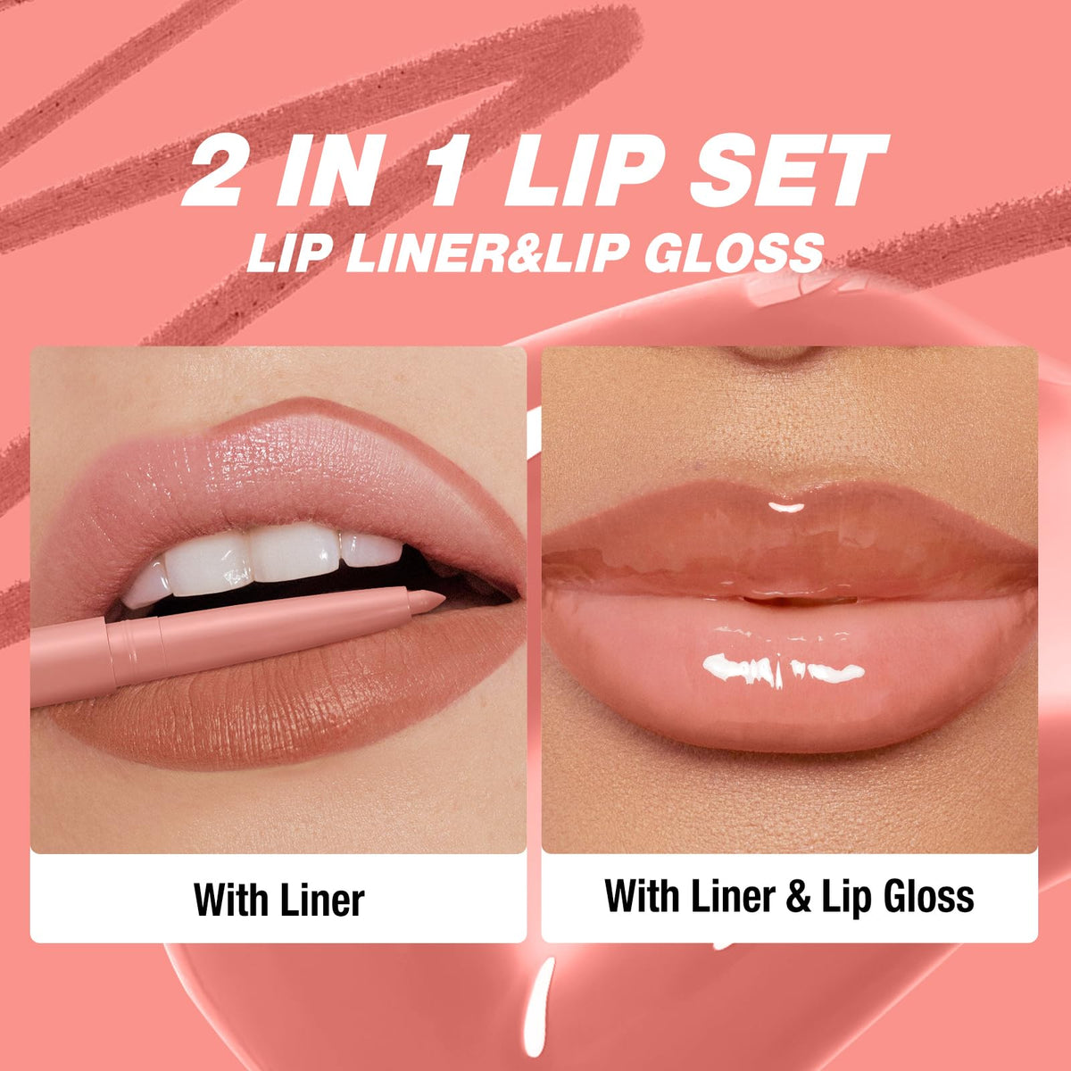 BestLand lips before and after application showing definition benefit