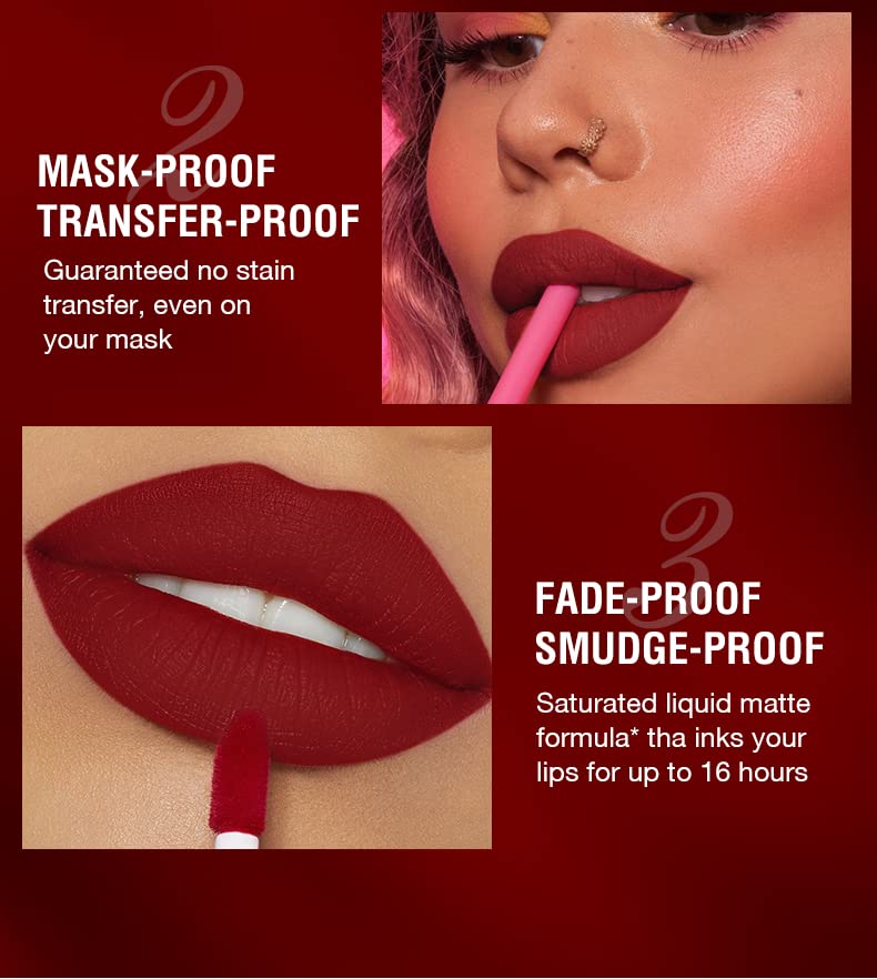 BestLand matte finish on lips highlighting velvet coverage and comfortable wear