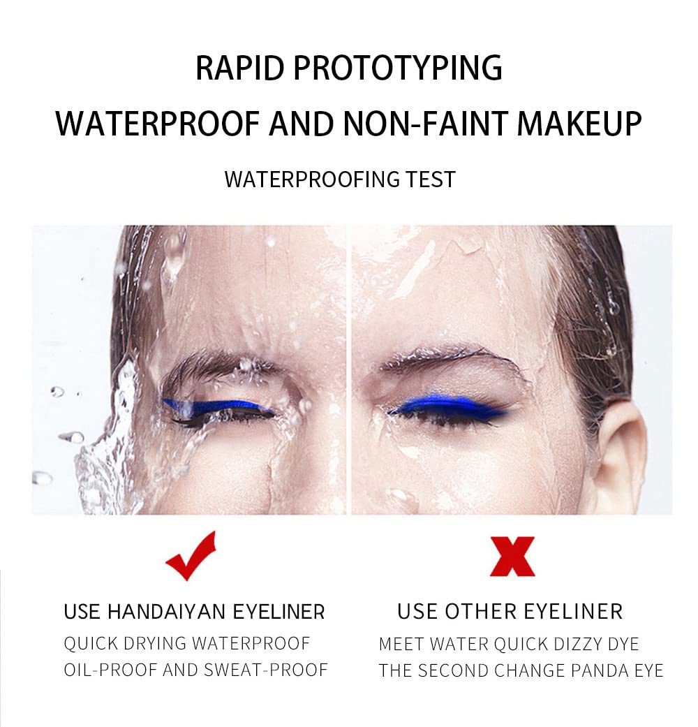 BestLand neon blue liner applied for a vibrant eye look and long-lasting wear