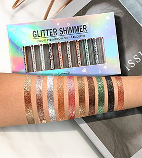 BestLand completed smokey eye illustrating layered glitter depth