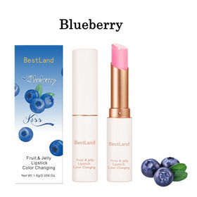 BestLand model applying lipstick showing glossy finish and instant hydration