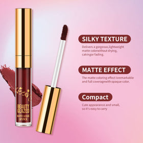 BestLand applied on model lips demonstrating comfortable, non-sticky finish