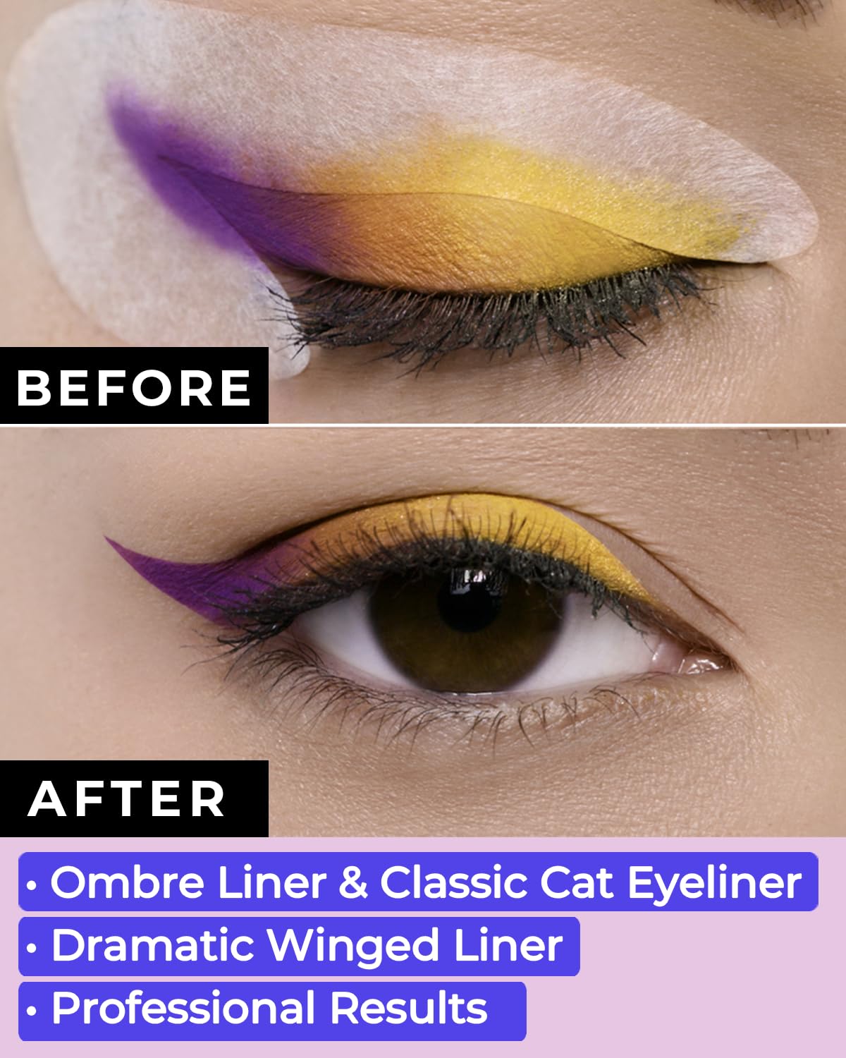 Beth Bender Beauty stencil held in hand to show true-to-scale size and portability benefit