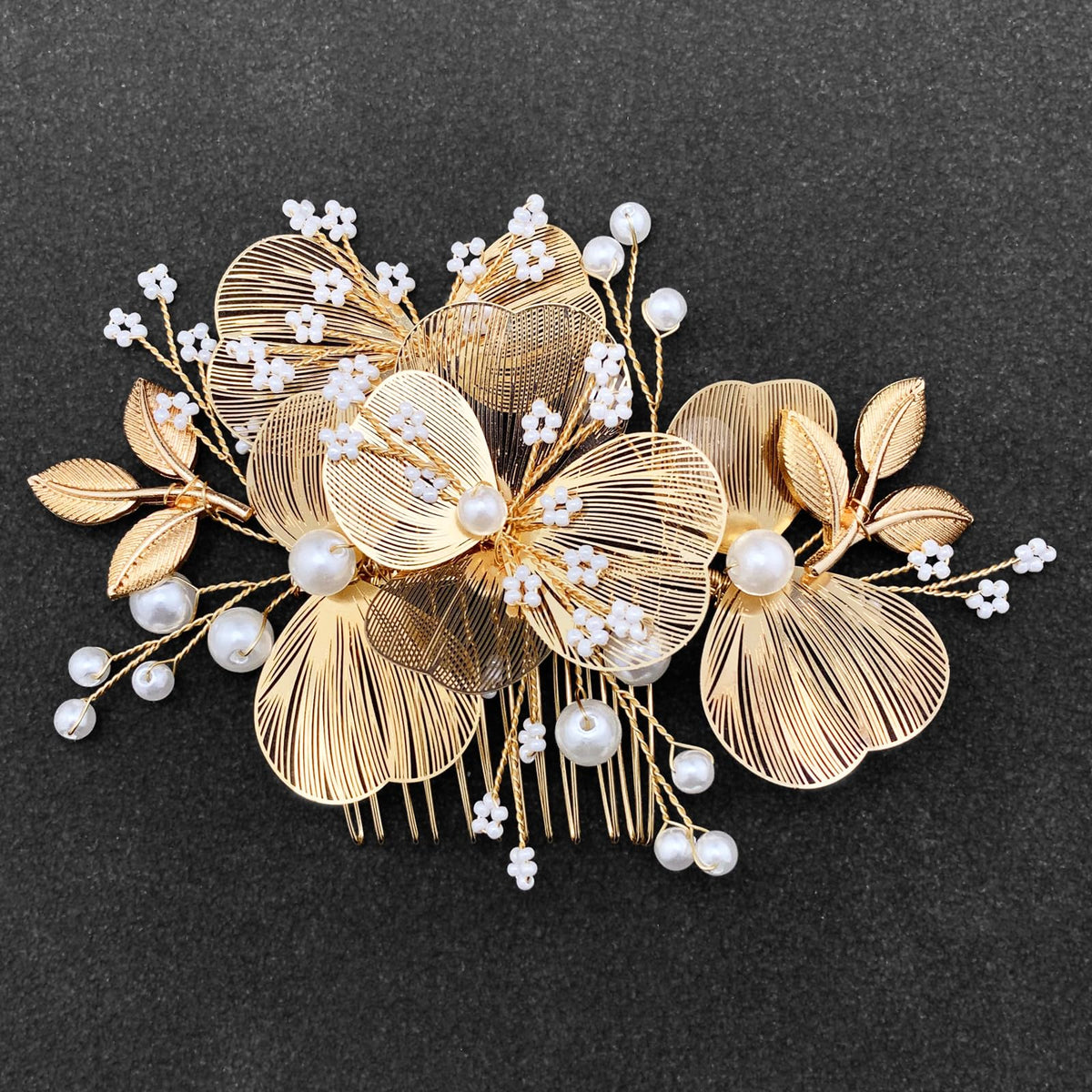 BETITETO comb styled in bridal updo benefit: enhances wedding hairstyles