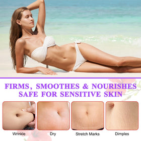 BETTENKO applying cream to stomach illustrating firming routine benefit