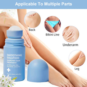 BETTENKO applying serum to underarm to calm redness and prevent ingrowns