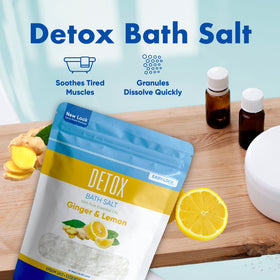 Better Bath Better Body pouch staged in bathroom setting for relaxing soak
