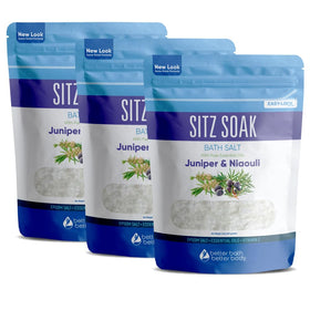 Better Bath Better Body front packaging showing three 2-lb pouches and clear benefits