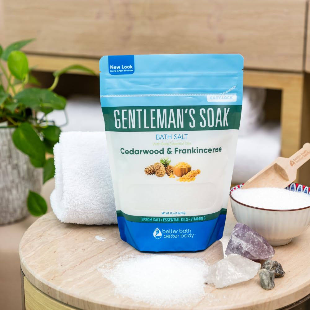 Better Bath Better Body essential oils and vitamin C crystals arranged