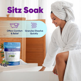 Better Bath Better Body sitz salts texture poured to show grain quality