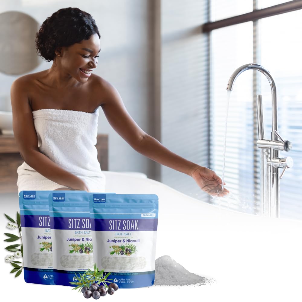 Better Bath Better Body sitz basin in use with warm water illustrating soothing soak
