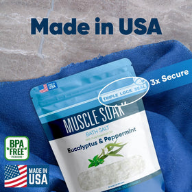 Better Bath Better Body pouch next to common items showing 32-ounce scale
