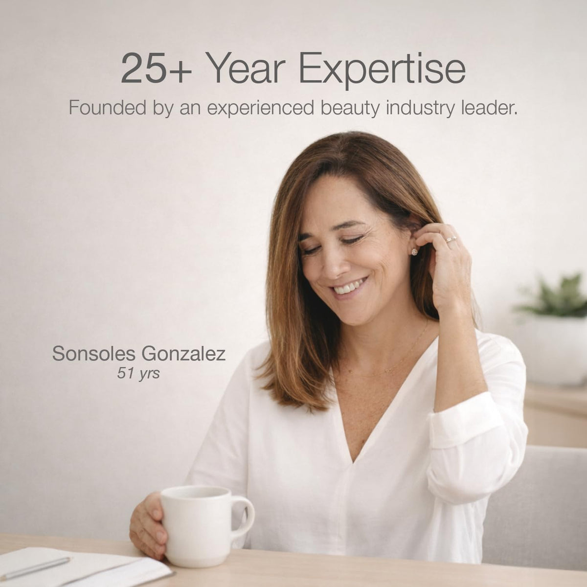 Better Not Younger on bathroom counter in lifestyle scene promoting everyday styling routine