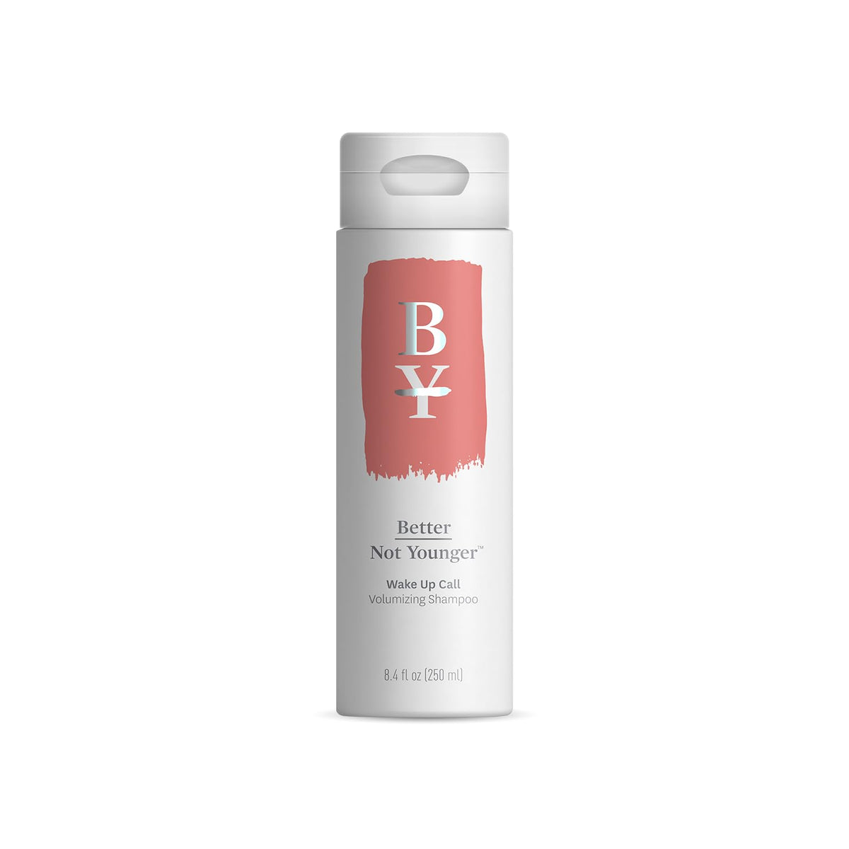 Better Not Younger front bottle shot showing branding and volumizing benefit