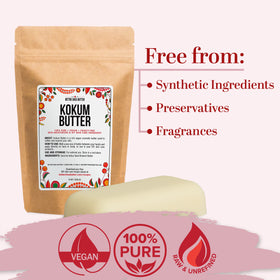 Better Shea Butter block next to a ruler showing 8 oz scale and size