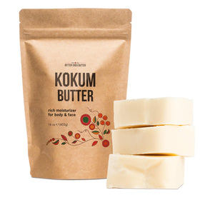 Better Shea Butter kokum block front packaging showing unscented natural butter