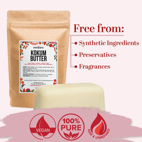 Better Shea Butter kokum size comparison block showing 1 lb scale