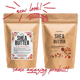Better Shea Butter label detail showing ingredients and fragrance-free safety benefit